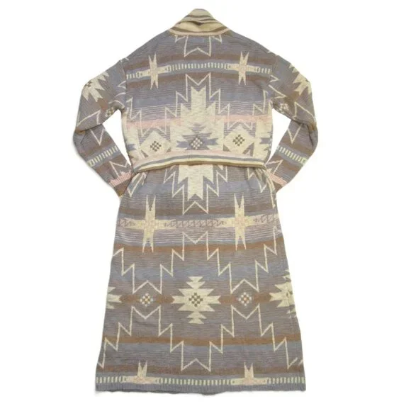 NWT Faherty Paloma Duster Cardigan in Beach Morning Star Belted Long Sweater S - Picture 5 of 7